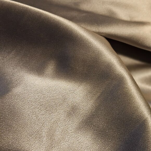 Birdy Grey One Shoulder Satin Maxi Dress Champagne 3X Formal Wedding Trendy Luxe - Picture 9 of 16